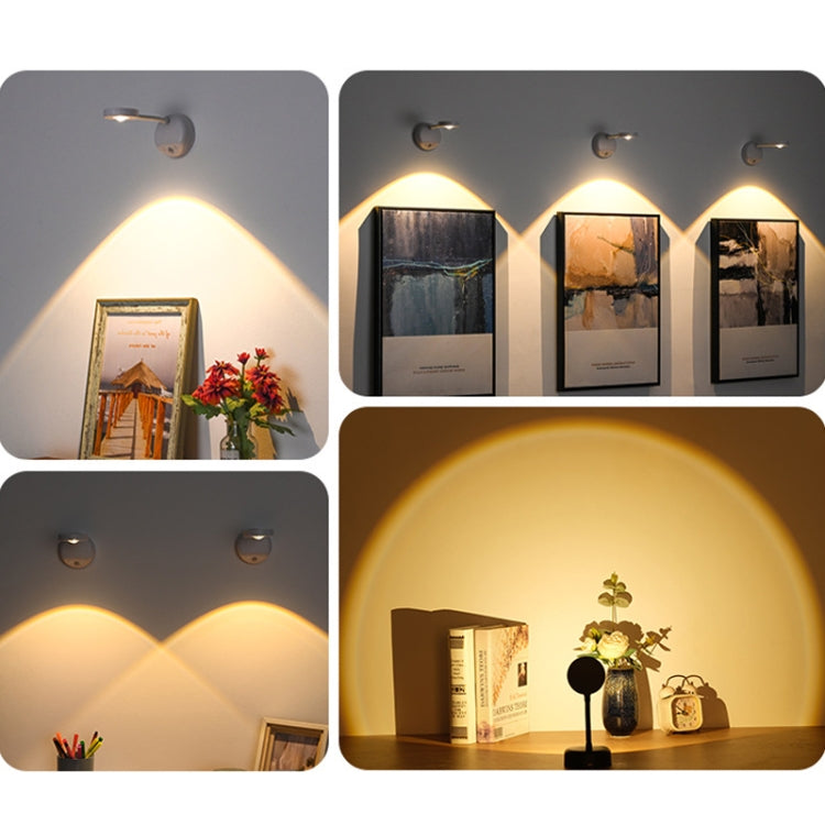 Rechargeable LED Motion Sensor Wireless Spotlight Dimmable Picture Light 1200mAH(White)