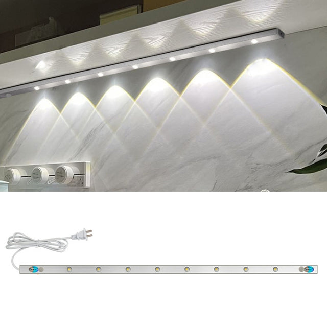 220V CN Plug Motion Sensor Wardrobe Cabinet Lamp LED Light Bar, Spec: White 70cm