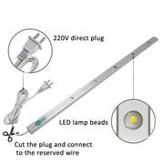 220V CN Plug Motion Sensor Wardrobe Cabinet Lamp LED Light Bar, Spec: White 40cm