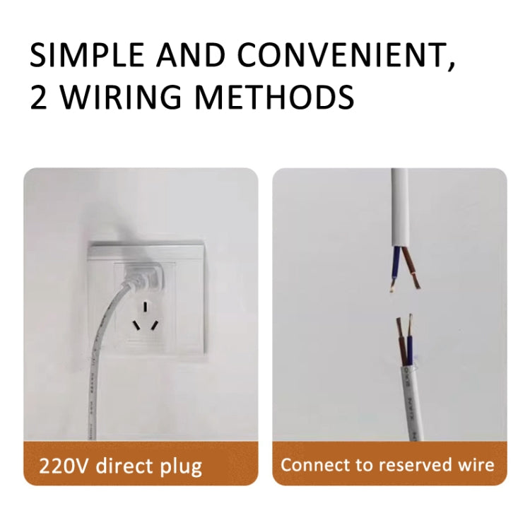 220V CN Plug Motion Sensor Wardrobe Cabinet Lamp LED Light Bar, Spec: Warm White 40cm - Sensor LED Lights by PMC TechLife | Online Shopping South Africa | PMC TechLife | Buy Now Pay Later Mobicred