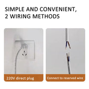 220V CN Plug Motion Sensor Wardrobe Cabinet Lamp LED Light Bar, Spec: White 50cm