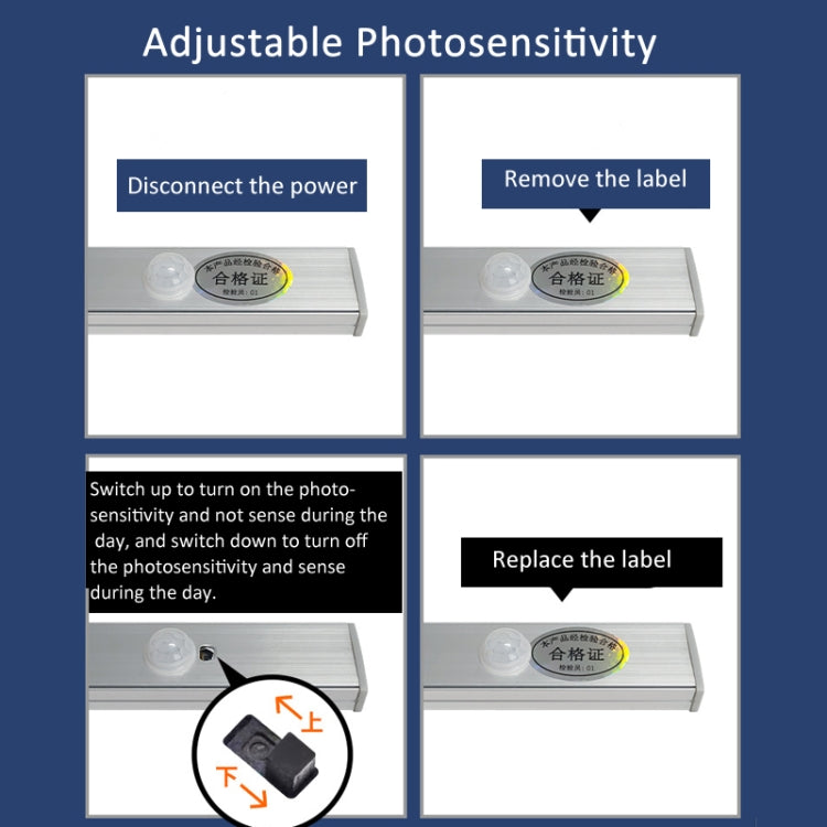 220V CN Plug Motion Sensor Wardrobe Cabinet Lamp LED Light Bar, Spec: White 70cm - Sensor LED Lights by PMC TechLife | Online Shopping South Africa | PMC TechLife | Buy Now Pay Later Mobicred