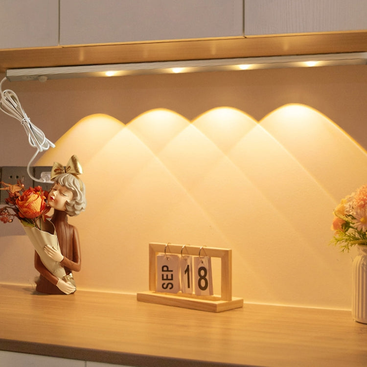 220V CN Plug Motion Sensor Wardrobe Cabinet Lamp LED Light Bar, Spec: White 40cm