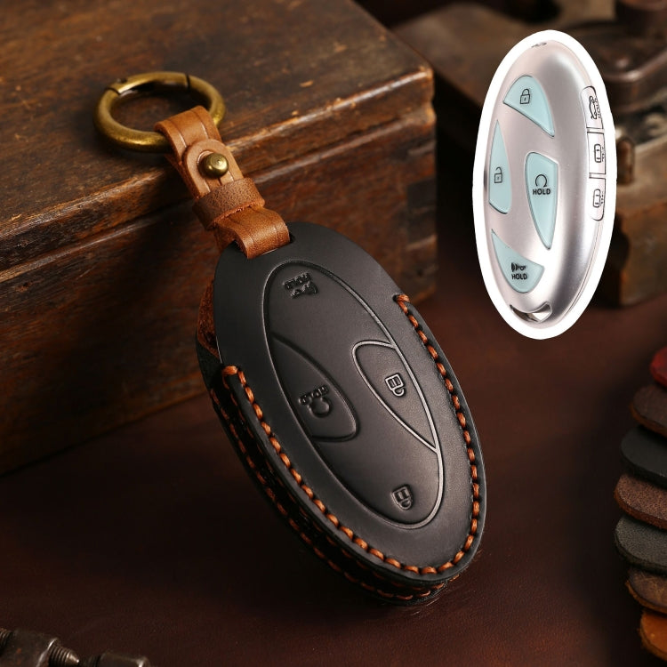For Korean Hyundai Hallmo Car Handmade Key Bag, Color: 7 Keys Black - Car Key Cases by Hallmo | Online Shopping South Africa | PMC TechLife | Buy Now Pay Later Mobicred