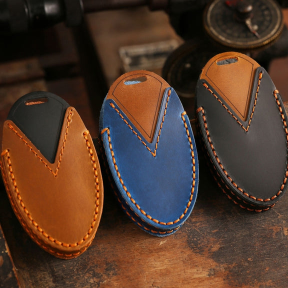For Korean Hyundai Hallmo Car Handmade Key Bag, Color: 5 Keys Brown