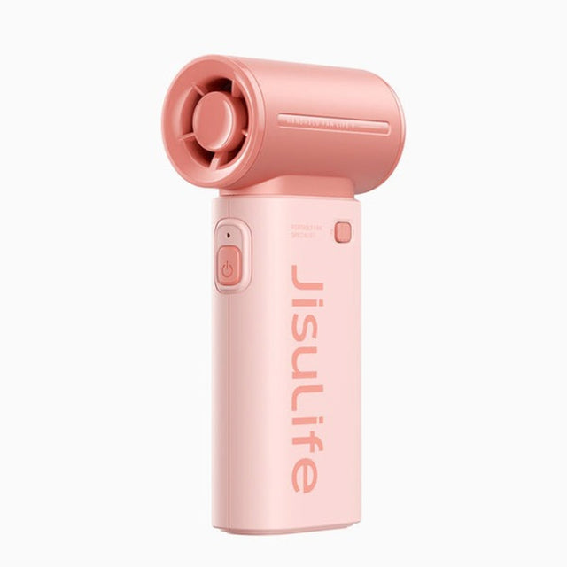 JisuLife Life9 High Speed Handheld Small Fan Mini Portable USB Rechargeable Desktop Cooling Electric Fan, Battery Capacity: 3600mAh(Pink)