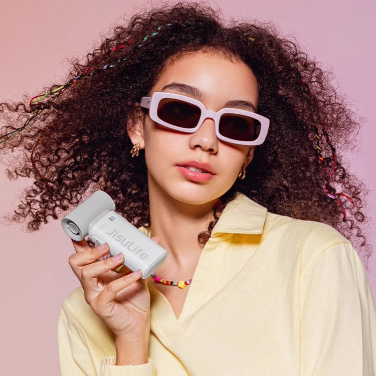 JisuLife Life9 High Speed Handheld Small Fan Mini Portable USB Rechargeable Desktop Cooling Electric Fan, Battery Capacity: 5000mAh(Black) - free shipping - PMC Jewellery - Order now!