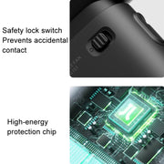 JisuLife High Speed Handheld Small Fan Mini Portable USB Rechargeable Desktop Cooling Electric Fan, Battery Capacity: 5000mAh(Gray)