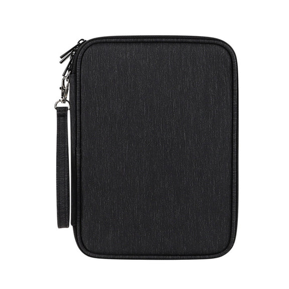 SM08 Large Capacity Water-resistant Portable Double-layer Digital Storage Bag, Size: L(Black)