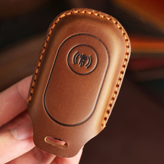 For Sanyang Hallmo Motorcycle Remote Key Protective Case(Brown)