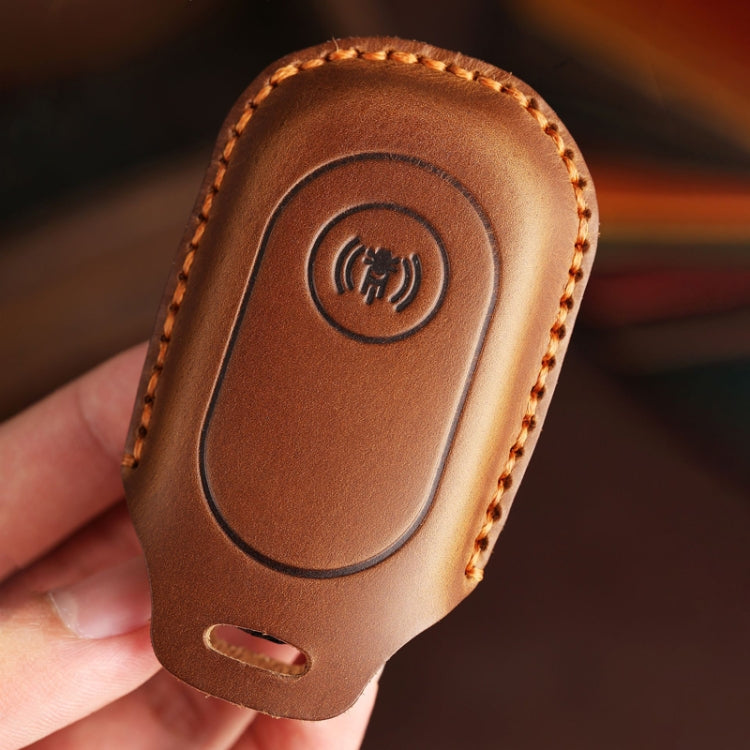For Sanyang Hallmo Motorcycle Remote Key Protective Case(Brown)