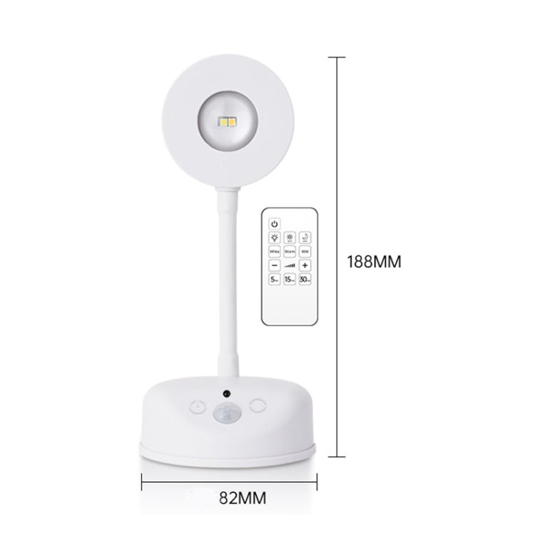 Rechargeable LED Motion Sensor Wireless Spotlight With Remote Control 1200mAH White