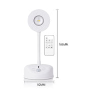 Rechargeable LED Motion Sensor Wireless Spotlight With Remote Control 1200mAH Black