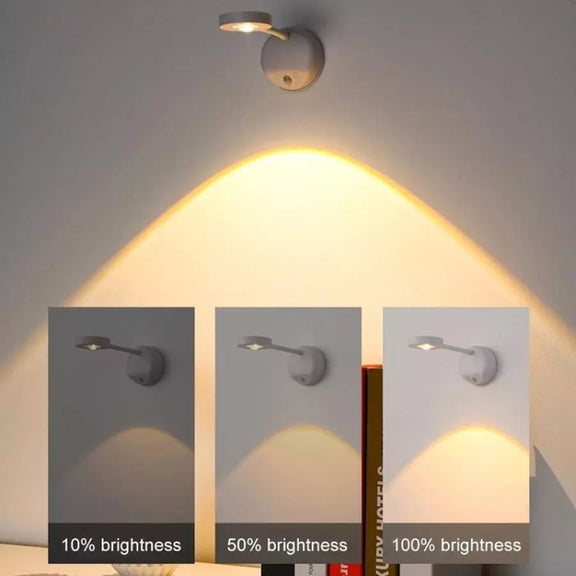 Rechargeable LED Motion Sensor Wireless Spotlight With Remote Control 1200mAH White
