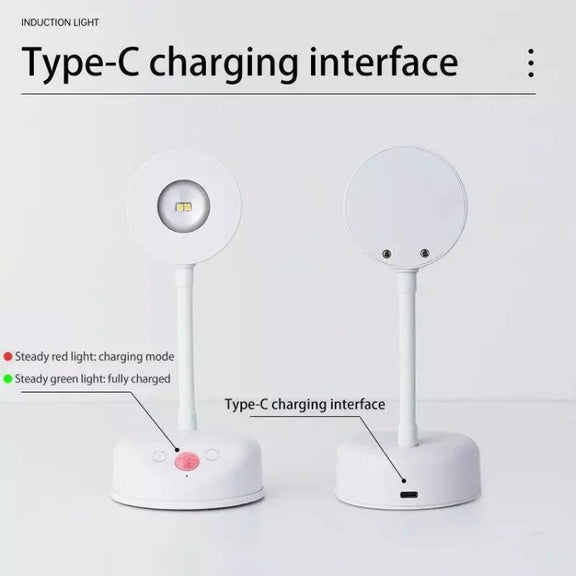 Rechargeable LED Motion Sensor Wireless Spotlight With Remote Control 1200mAH White