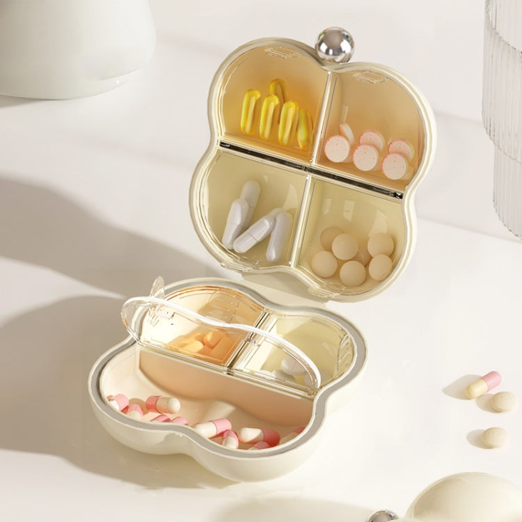 7 Compartment Mini Portable Pill Box Jewelry Sealed Storage Box(Cream White) - free shipping - PMc TechLife - Order now!
