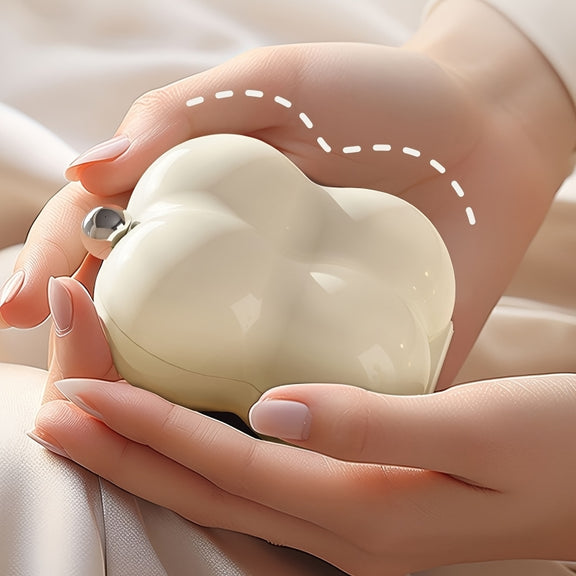 7 Compartment Mini Portable Pill Box Jewelry Sealed Storage Box(Cream White)