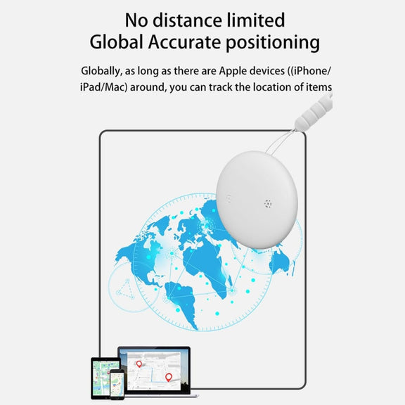 For Apple Series S10 Round Smart Global Anti-Lost Device IP67 Water-resistant Locator(Black)