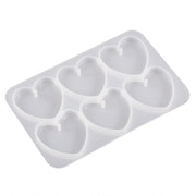 DIY Crystal Glue Heart Butterfly Pendant Keychain Ornament Silicone Mold(Heart)