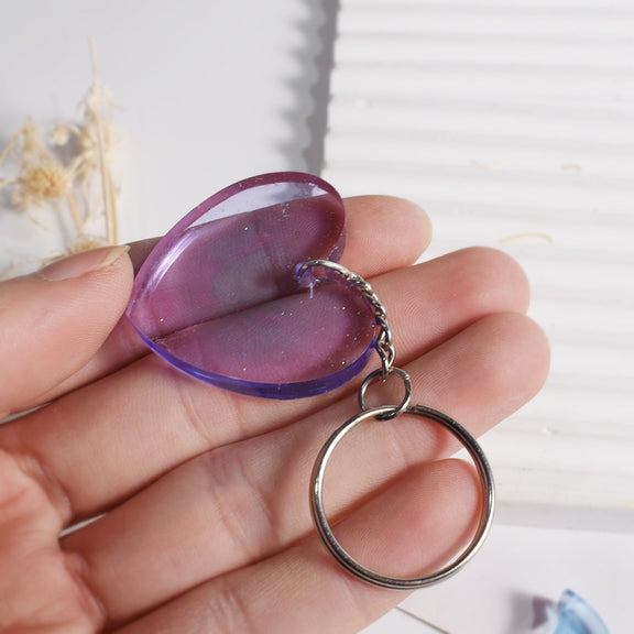 DIY Crystal Glue Heart Butterfly Pendant Keychain Ornament Silicone Mold(Butterfly)