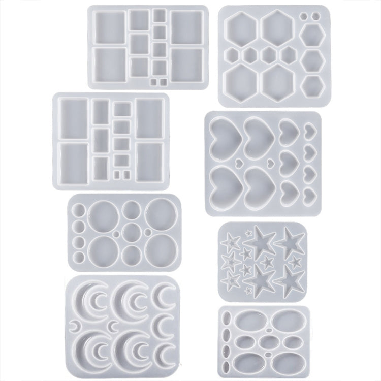 DIY Epoxy Resin Three-Dimensional Geometric Pendant Earring Silicone Mold, Spec: Heart