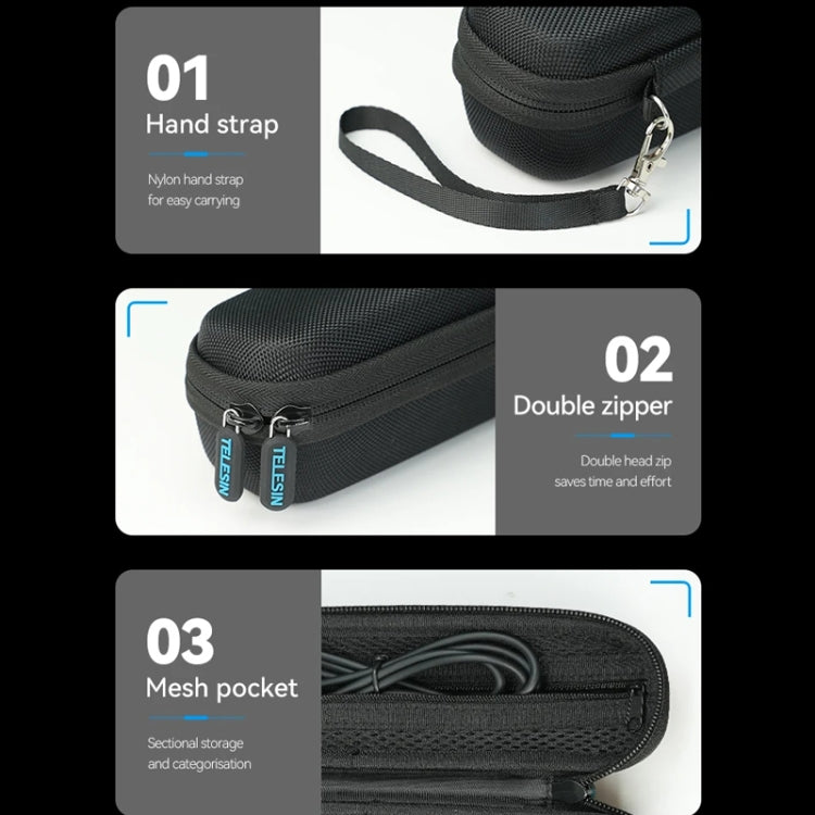 For DJI Osmo Pocket 3 Camera TELESIN Portable Carrying Bag Storage Case(Black) - free shipping - PMC Jewellery - Order now!