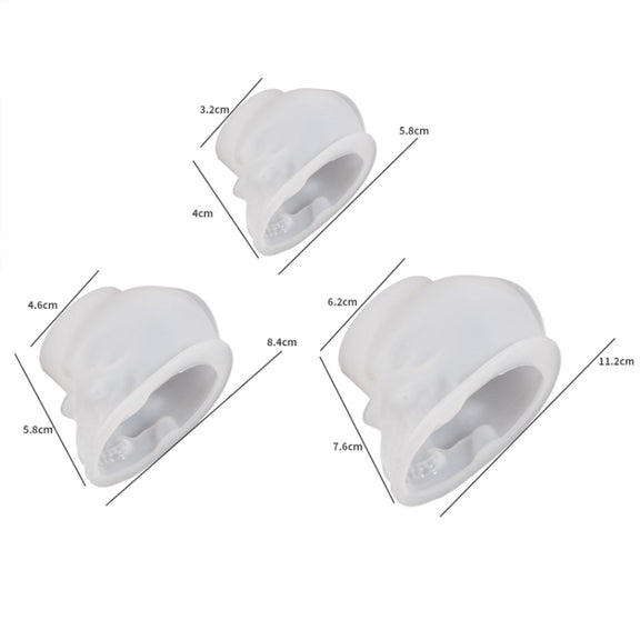 DIY Epoxy Candle Skull Keychain Pendant Silicone Mold Halloween Ornaments Mold, Spec: S