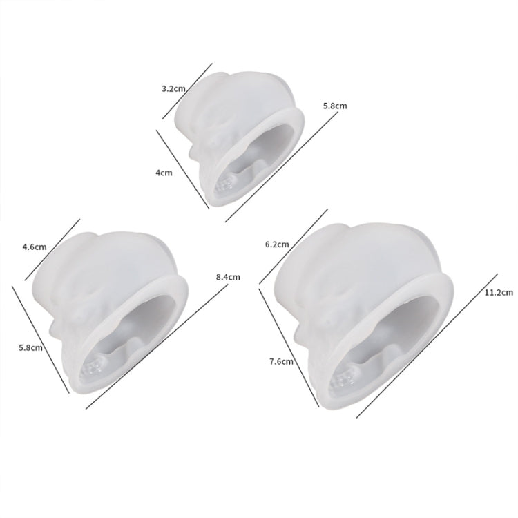 DIY Epoxy Candle Skull Keychain Pendant Silicone Mold Halloween Ornaments Mold, Spec: S