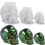 DIY Epoxy Candle Skull Keychain Pendant Silicone Mold Halloween Ornaments Mold, Spec: S