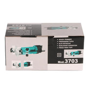MOYI Aluminum Body Multifunctional Small Electric Woodworking Carving Slotting Trimming Machine, Specifications: 15 Milling Cutters US Plug