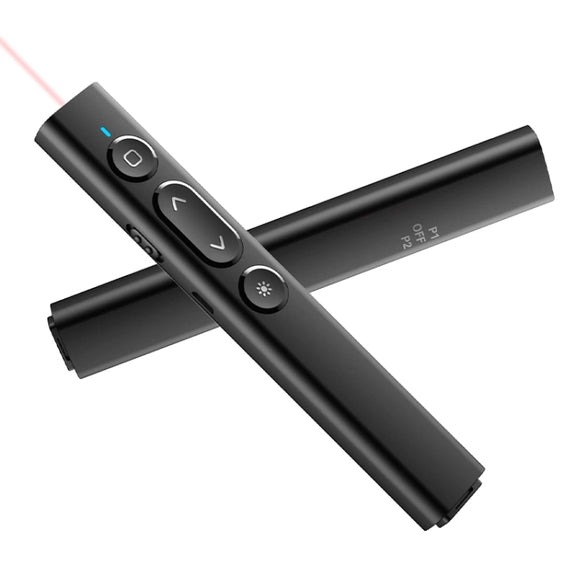 B2 2.4GHz Dual-Mode Conference PPT Wireless Page Turning Pen Multimedia Infrared Laser Pointer(White)