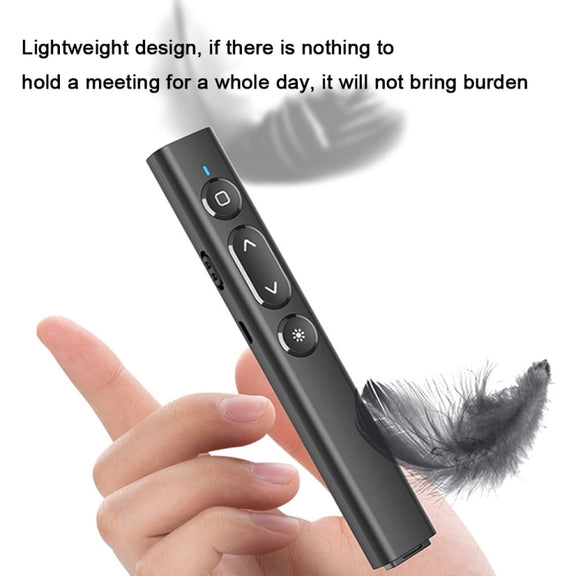 B2 2.4GHz Dual-Mode Conference PPT Wireless Page Turning Pen Multimedia Infrared Laser Pointer(White)