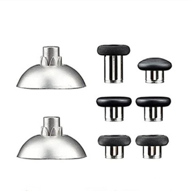 For PS4 Joystick 8pcs /Set Gamepad Metal Buttons Mushroom Head Magnetic Base Cross Keys Accessory Set