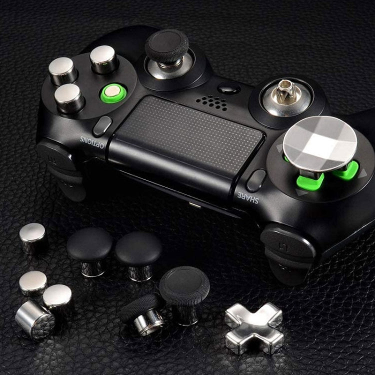 For PS4 32pcs /Set Gamepad Metal Buttons Mushroom Head Magnetic Base Cross Keys Accessory Set