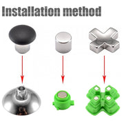 For PS4 Joystick 8pcs /Set Gamepad Metal Buttons Mushroom Head Magnetic Base Cross Keys Accessory Set
