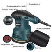 5pcs /Set UK Plug MOYI Small Polishing Sandpaper Machine Woodworking Electric Disc Sander