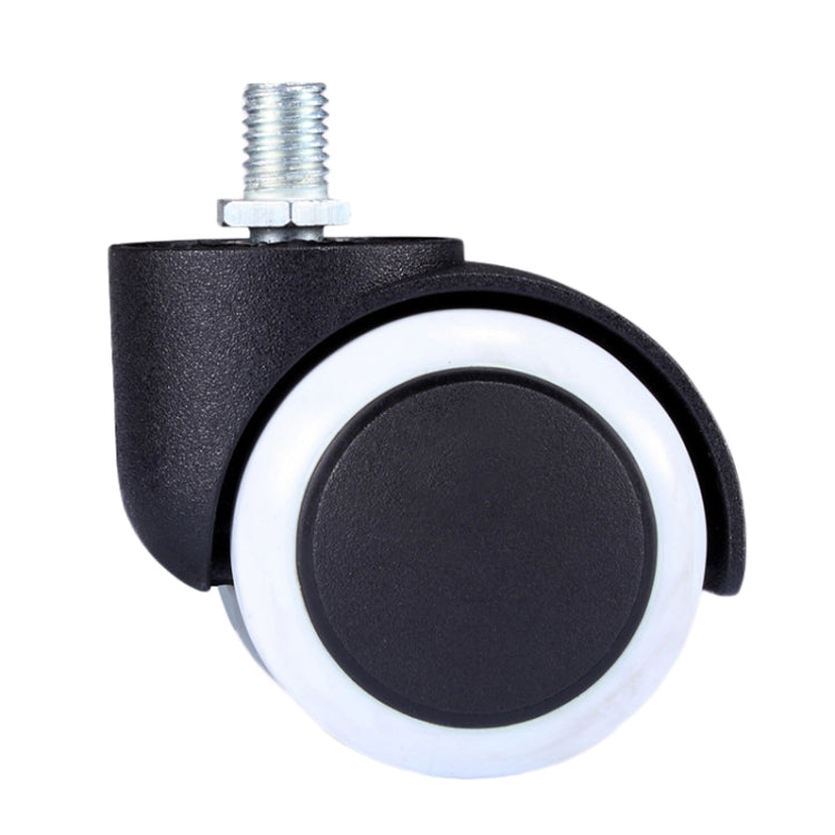 M10 Screw Quiet Swivel Chair Universal Wheels Office Chair Roller Casters(White) - Furniture Accessories by PMC Jewellery | Online Shopping South Africa | PMC Jewellery | Buy Now Pay Later Mobicred