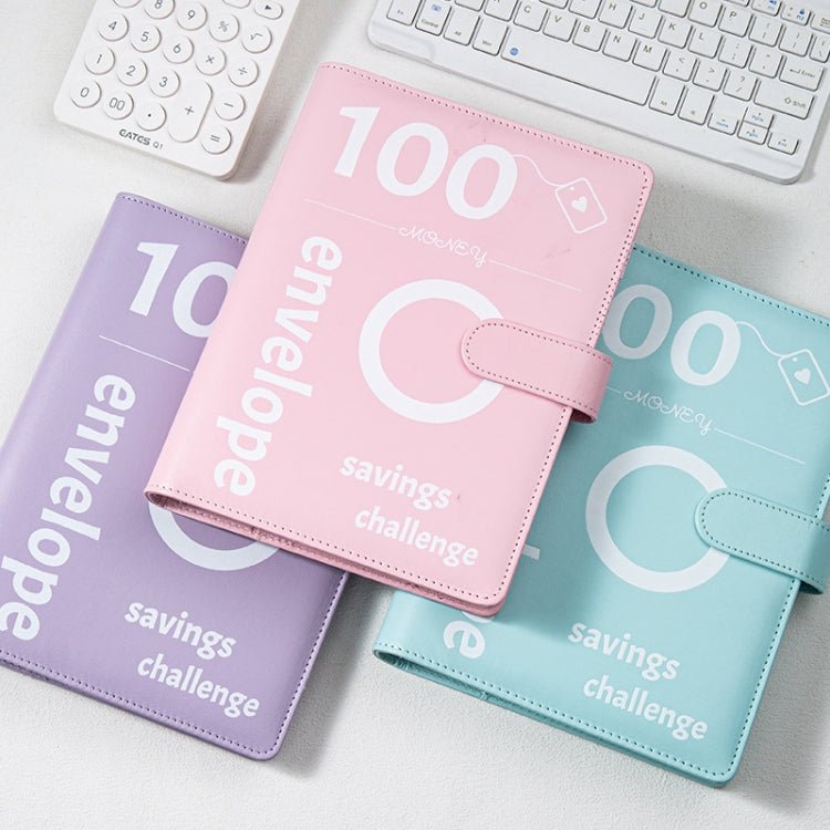 A5 100 Day Savings Challenge Envelope Budget Planner Binder Notebook Handbook, Color: Pattern Black - Notebooks by PMC TechLife | Online Shopping South Africa | PMC TechLife | Buy Now Pay Later Mobicred