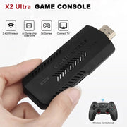 X2 Ultra Video Game Stick Console With 2.4G Double Wireless Controller 256GB