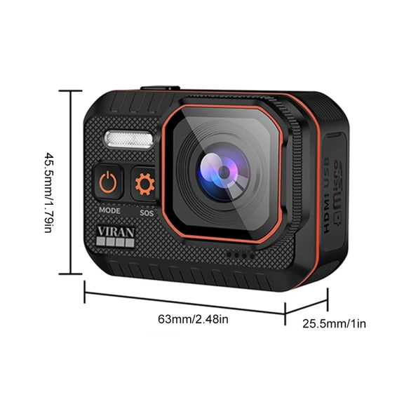 SC002 4K/60FPS IP68 Water-resistant WiFi HD Mini Outdoor Sports Diving Camera, Color: Black+64G