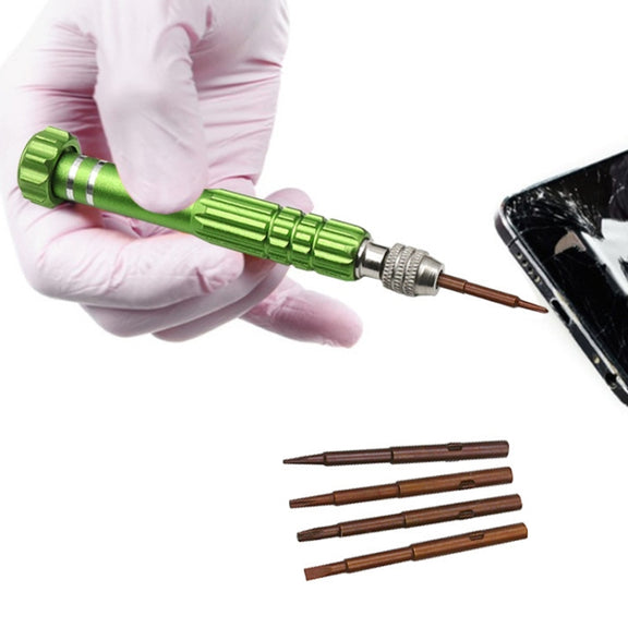 5 In 1 Aluminum Alloy Screwdriver Cell Phone Disassembly And Repair Tools(Green)