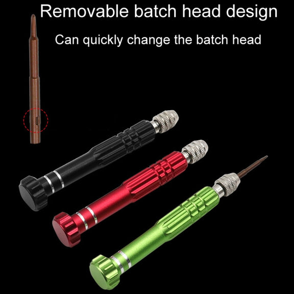 5 In 1 Aluminum Alloy Screwdriver Cell Phone Disassembly And Repair Tools(Black)