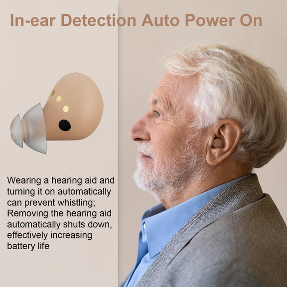 Z-26D1 Digital DSP In-ear TWS Invisible Hearing Aid Rechargeable Touch Control Sound Amplifier(Skin Color)