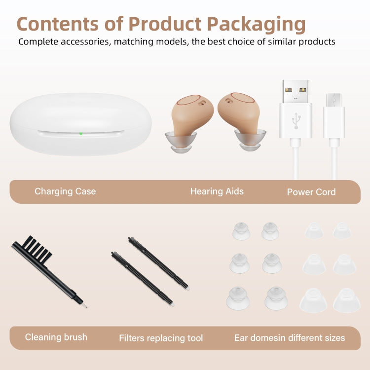 Z-26D1 Digital DSP In-ear TWS Invisible Hearing Aid Rechargeable Touch Control Sound Amplifier(Skin Color) - free shipping - PMC Jewellery - Order now!