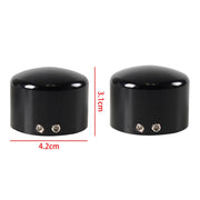 For Harley Davidson Motorcycle Modified Front Axle Wheel Covers Front Axle Decorative Cover(Black)
