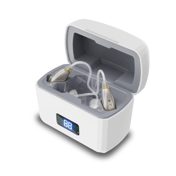 Z-126  Rechargeable Digital Display Hearing Aid Ear-hanging Sound Amplifier(Silver)