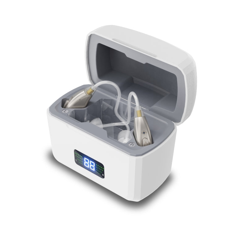 Z-126  Rechargeable Digital Display Hearing Aid Ear-hanging Sound Amplifier(Silver)