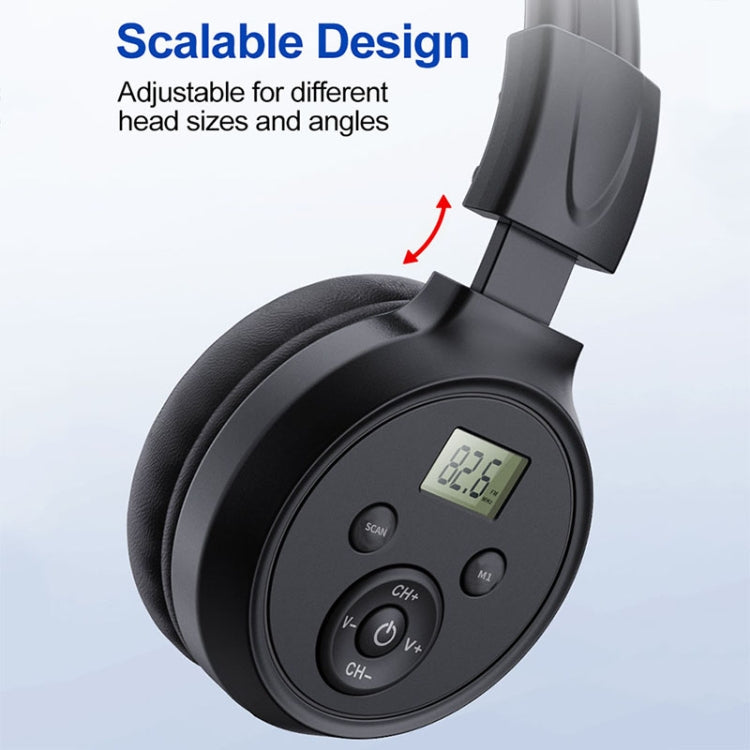 F4 Digital Display Automatic Scanning Foldable FM Radio Headphone, Spec: Charging Version - Radio Player by PMC TechLife | Online Shopping South Africa | PMC TechLife | Buy Now Pay Later Mobicred
