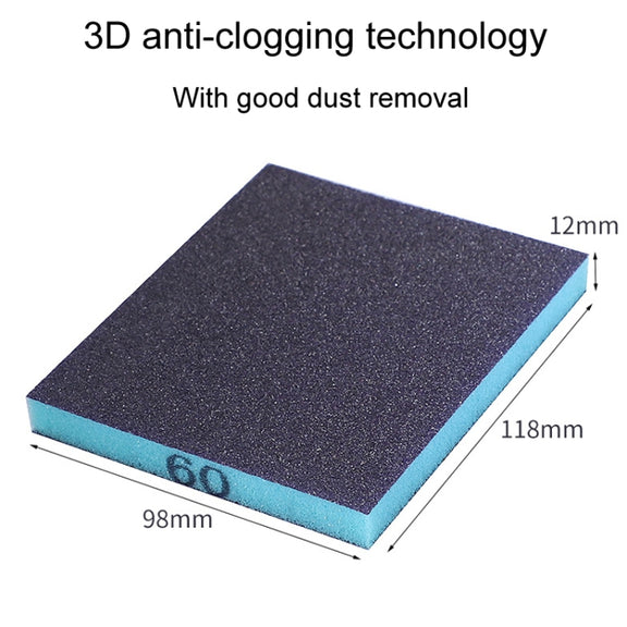 60# Woodworking Polishing Metal Rust Removal Wet And Dry Sponge Sandpaper