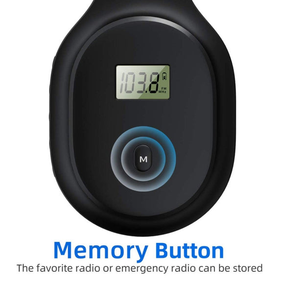 A8 Charging Version Portable Digital Display FM Headphone(Black)